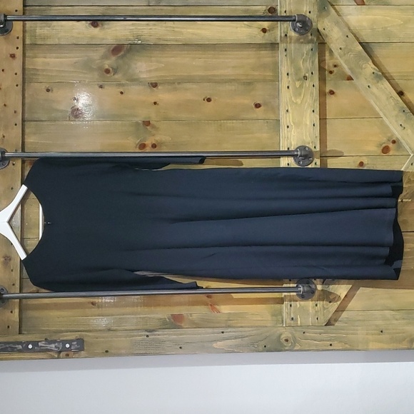 80s BLACK WHITE LONG SLEEVE JUMPER, WIDE LEG, SIZE 10 JUMPSUIT, ROMPER - Picture 7 of 9